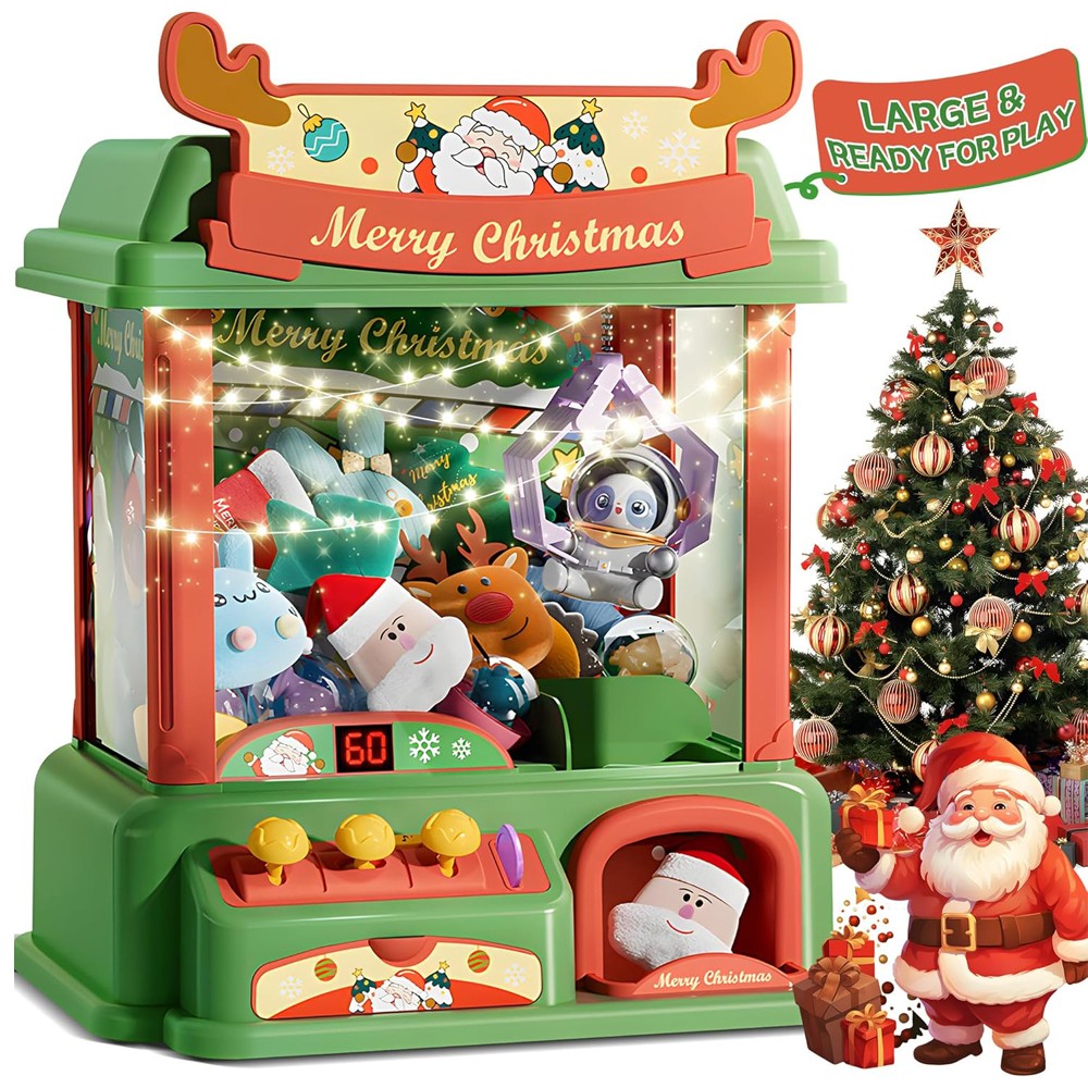 Vending Arcade Games - เครื่องจับเล็บสำหรับเด็กเครื่องเกมอาเขตของเล่นลูกกวาดเครื่องจำหน่ายสินค้าขนาดเล็กมีเสียงเบาของขวัญคริสต์มาสวันเกิด