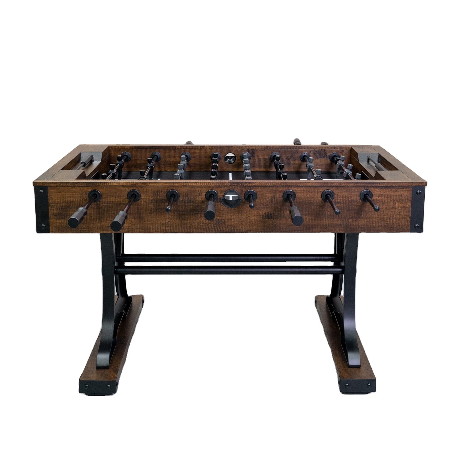 Foosball Table Commercial - โต๊ะฟุตบอลไม้เนื้อแข็งและโลหะ แบบมาตรฐาน เกมกระดานแปดแท่ง สำหรับผู้ใหญ่ ใช้ในบ้าน งานปาร์ตี้