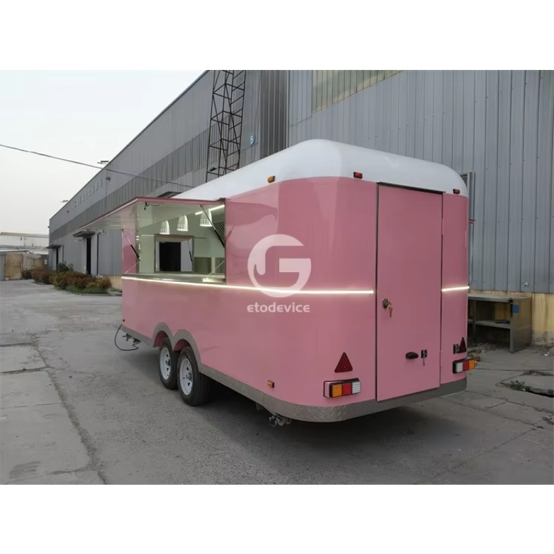 Hot Dog Vending Cart - รถขายอาหารเคลื่อนที่แบบกำหนดเอง ขนาด 5.5 เมตร พร้อมอุปกรณ์ครบครัน สีทูโทน